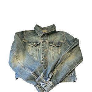 Per Una Blue Denim Jacket with Red Label